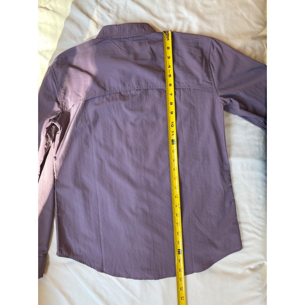 Eddie Bauer Travex Womens Small Purple Ripstop Vented Hiking Shirt Long Sleeve - Picture 5 of 6